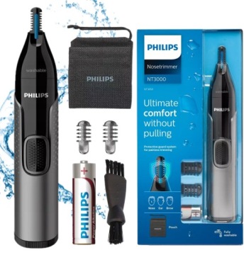 TRYMER DO NOSA BRWI USZU MASZYNKA PHILIPS GOLARKA + ETUI GRATIS