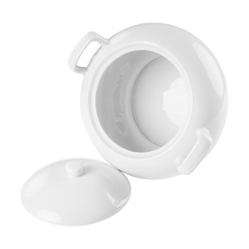 БУЛОН ВАЗА ДЛЯ СУПА 2,5 Л БЕЛАЯ ФАРФОРОВАЯ ЧАШКА С КРЫШКОЙ