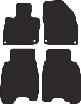 dywaniki welurowe BASIC czarne: Honda Civic VIII (UFO) hatchback 2006-2012