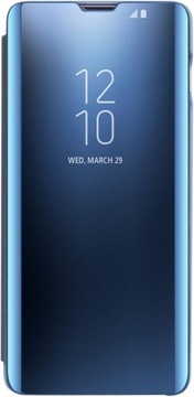 ETUI Z KLAPKĄ DO SAMSUNG GALAXY S10+ PLUS CLEAR VIEW FUTERAŁ NIEBIESKI