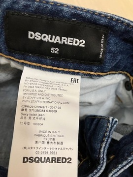 DSQUARED2 męskie jeansy spodnie SEXI TWIST JEAN IT52