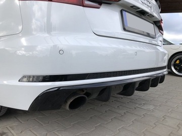 Диффузор заднего бампера RS Look для Audi A4 B9 Prefacelift 16-19 S-Line