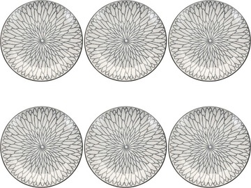Ceramiczne talerze Obiadowe Płytkie 27 cm 6 szt