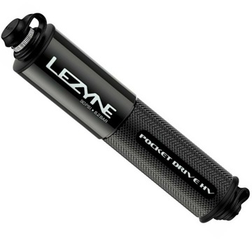 Pompka Rowerowa MTB LEZYNE Pocket DRIVE HV Czarna Wężyk + Łatki Samoprzylep