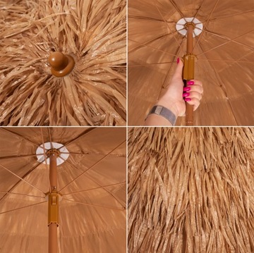 БОЛЬШОЙ ГАВАЙСКИЙ ПЛЯЖНЫЙ САДОВЫЙ ЗОНТ 160 СМ, РАЗБИВАЮЩИЙСЯ ДЛЯ САДОВ НА БАЛКОНЕ, ТЕРРАСЕ