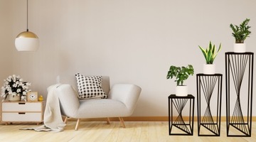 ПОДСТАВКА ДЛЯ ЦВЕТОВ ПОЛКА ДЛЯ ЦВЕТОВ РАСТЕНИЯ МЕТАЛЛ РЕКА черный 40см