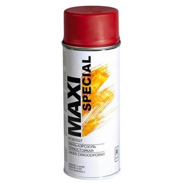 MAXI SPRAY FARBA ŻAROODPORNA DO GRILLA TŁUMIKÓW WYDECHÓW 300 CZERWONA