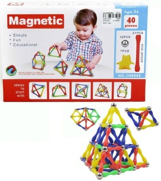 ПАЗЛ ОБРАЗОВАТЕЛЬНЫЕ МАГНИТНЫЕ БЛОКИ 40 ШТ.