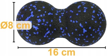 НАБОР РОЛИКОВ МАССАЖНЫЙ РОЛИК + ДВОЙНОЙ ШАР MIOWI BALL 4 EL BLUE