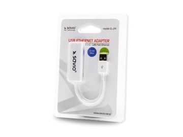 Adapter USB - RJ45 SAVIO 0.5 m