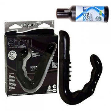 Masażer prostaty z żelem gratis 100ml EBONY