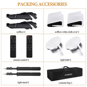 Комплект освещения для фотосъемки Andoer Studio Софтбокс
