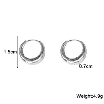 Mini Loop Earrings for Women Gold Color Metal Hoop