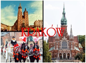 Magnes na lodówkę pamiątka z Krakowa magnesy Kraków regionalne widokówka K2