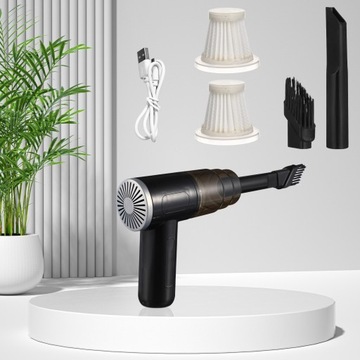 АВТОМОБИЛЬНЫЙ ПЫЛЕСОС БЕСПРОВОДНОЙ РУЧНОЙ ПЫЛЕСОС ДЛЯ УДАЛЕНИЯ БЫТОВЫХ ПЯТЕН 1 ШТ. ЧЕРНЫЙ