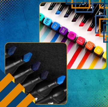 АЛКОГОЛЬНЫЕ МАРКЕРЫ 80 ШТ. Маркеры Маркеры Двусторонние маркеры Pro + СУМКА