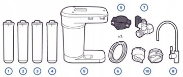 Кухонный фильтр обратного осмоса Аквафор DWM-101S Морион + свободный сатуратор