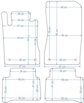 Мерседес W211 02-09 Велюровые Коврики Grosgrain