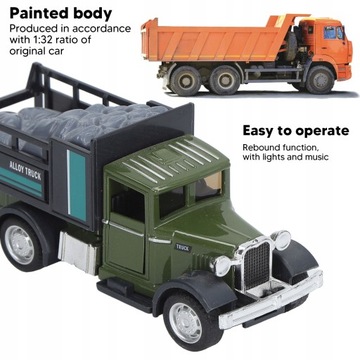 Литая модель транспортного грузовика 1:32