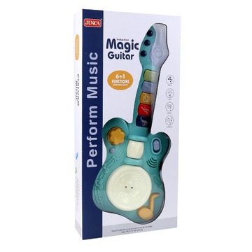 Интерактивная синяя детская гитара.