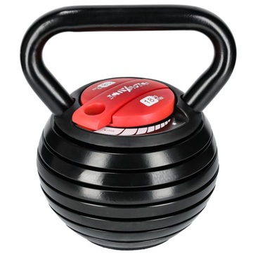 REGULOWANY KETTLEBELL OBCIĄŻENIE TRENING DO DOMU ODWAŻNIK HANTEL 4,5-18 KG