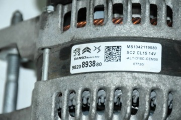 ALTERNÁTOR 9820893880 CITROEN C3 III 1.5 BLUE HDI