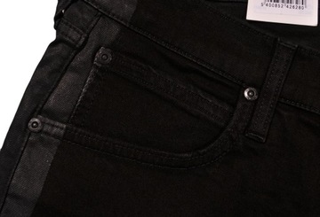 LEE spodnie SKINNY regular BLACK jeans LUKE CROPPED _ W34 L30