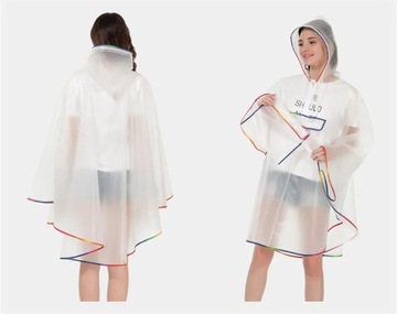 Пончо многоразовый водонепроницаемый EVA женский дождевик плащ мужской пончо с капюшоном
