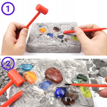 ZESTAW MAŁY ARCHEOLOG WULKAN Z WYKOPALISKIEM DINOZAURA KOPALNIA DIAMENTÓW