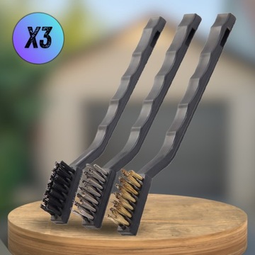 Набор из 3 многофункциональных проволочных щеток для чистки и полировки.