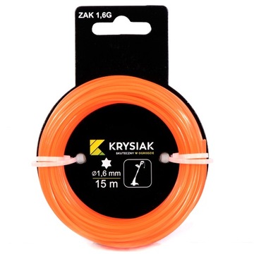 ŻYŁKA TNĄCA 1,6 mm x 15 m GWIAZDKA