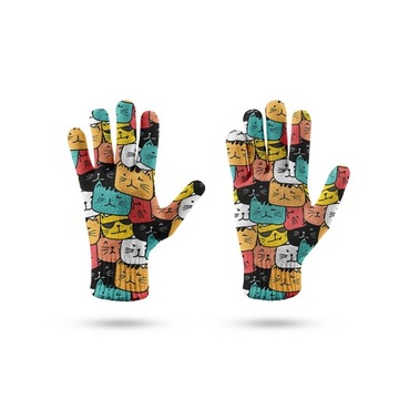 Panda Printing Women Men Gloves Winter Anti-Skid