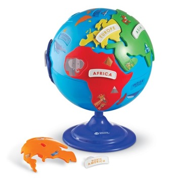 Globus konturowy śr. 20 cm dla dzieci do zabawy i nauki geografia swiat