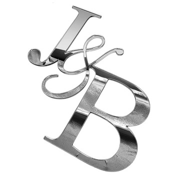 Topper toper na bok tortu dekor z inicjałami INICJAŁY LITERY różne kolory