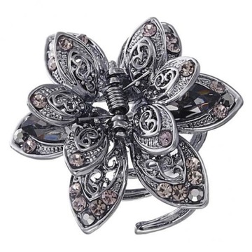 3x Rhinestone Flower Duża spinka do włosów 3 szt
