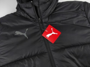 3250 КУРТКА МУЖСКАЯ ЗИМНЯЯ С КАПЮШОНОМ PUMA, СТЕГАНАЯ НА ПУХЕ, ЧЕРНАЯ S