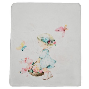 Kocyk koc dwustronny 90x70 cm DZIEWCZYNKA