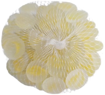 PASTYLKI SZKLANE KABOSZON SZKLANY ŻÓŁTY MATOWE ŻÓŁTE ŁEZKI 2 CM 50 SZTUKA