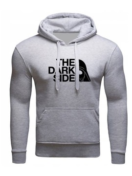 BLUZA Z KAPTUREM DARK SIDE MĘSKA SZARA XL