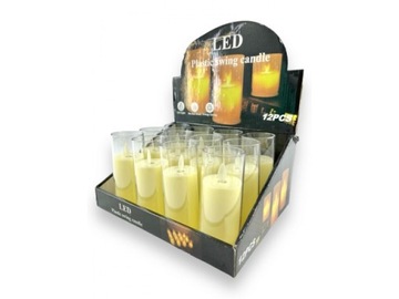 ДЕКОРАТИВНЫЕ СВЕЧИ С ДВИЖУЩИМСЯ ПЛАМЕНЕМ В КОРПУСЕ 12,5 см