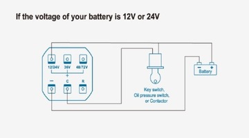Индикатор заряда аккумулятора, счетчик мото 12-72В