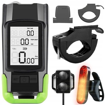 СВЕТОДИОДНАЯ ВЕЛОСИПЕДНАЯ ФАРА, БЕСПРОВОДНОЙ СЧЕТЧИК, СИГНАЛ