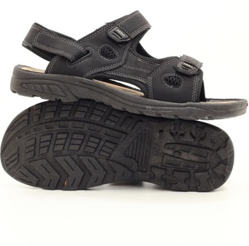 СПОРТИВНЫЕ САНДАЛИИ МУЖСКИЕ ЧЕРНЫЕ, РЕГУЛИРОВКА НА ЛИПУЧКЕ