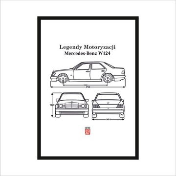 Obraz na ścianę Legendy Motoryzacji MERCEDES W124