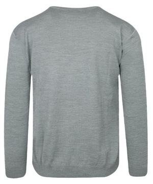 Светло-серый свитер с U-образным вырезом MAX SHELDON XXL