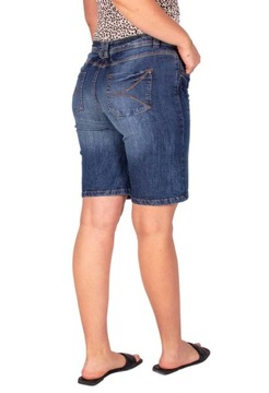 KRÓTKIE SPODENKI jeansowe damskie PLUS SIZE dżinsowe PRZED KOLANO 46 3XL