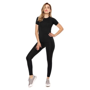 Legginsy do jazdy konnej basic EQST czarne M