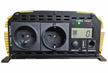 ПРЕОБРАЗОВАТЕЛЬ НАПРЯЖЕНИЯ SINUS PLUS 4000 12В/230В 2000/4000Вт ЖК+USB+ДИСТАНЦИОННЫЙ