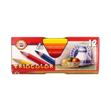 KOH-I-NOOR TRIOCOLOR KREDKI TRÓJKĄTNE 12KOL 10,5MM