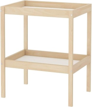 IKEA SNIGLAR Стіл для пеленання, бук/білий, 72x53 см